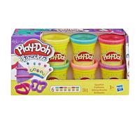 Play-Doh - 6 Vasetti di pasta da modellare sparkle (con glitter)
