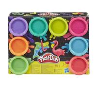 Play-Doh Hasbro Giochi per Bambini e Bambine da 2 Anni, Pasta da Modellare Neon Colori Vivaci (Confezione da 8 vasetti)