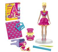 Play-Doh Barbie Ruffles and Bows Set Set crea abiti da bambola con composto modella e 9 accessori di moda arti e mestieri per ragazze e ragazzi 5+