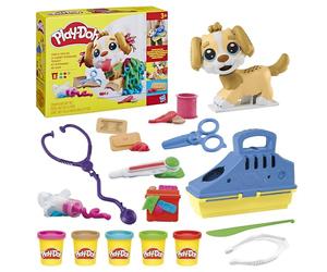 Play-Doh Coffret Le Cabinet Vétérinaire, Mallette Transportable avec Chien, 10 Outils et 5 Pots de Pâte à Modeler Atoxique, Jouet Créatif pour Enfants dès 3 Ans