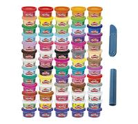 Play-Doh Confezione da 65 anni per bambini dai 3 anni in su, lattine da 28 g, con pasta zaffiro, glitter, coriandoli, metallizzata e colorata, taglia unica F1528