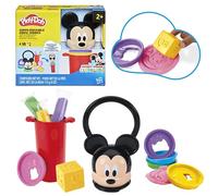 Play-Doh Disney Junior Empil' Formes, Coffret de pâte à Modeler, Jouets préscolaires, Loisirs créatifs, Cadeaux pour Enfants, dès 2 Ans, Vert, Violet, Jaune, Rose