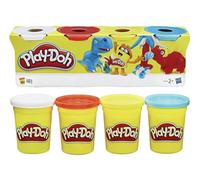 Play-Doh Hasbro, Giocattolo per Arti e Mestieri, Pasta Modellabile per Creazioni e Idee Inventive, Sviluppo Creatività, Giochi Artistici Bambini e Bambine da 2 Anni in su, 4 Vasetti da 112g Ognuno