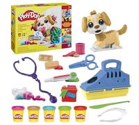 Play-Doh Set da Veterinario, playset con cane giocattolo per bambini dai 3 anni in su, include 10 strumenti e 5 colori di pasta da modellare atossica