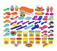 Play-Doh, Kitchen Creations, Fun Factory, playset con 12 vasetti e 42 Strumenti
