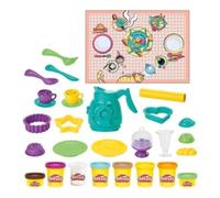 Play-Doh Kitchen Creations - Set da gioco Coffee 'n Tea Party con 8 colori, tappetino da gioco, oltre 15 strumenti