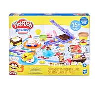 Play-Doh Kitchen Creations - Set da gioco per caffè mattutino con 8 colori, tappetino da gioco, oltre 15 strumenti