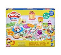 Play-Doh Kitchen Creations - Set da gioco per dolci dolci con 8 colori, tappetino da gioco, oltre 15 strumenti