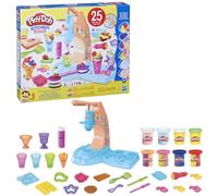 Play-Doh Kitchen Creations Twist N Serve - Set di gelati con macchina da servire morbida e 8 lattine multicolore per bambini dai 3 anni in su
