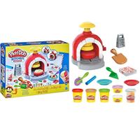 Play-Doh Kitchen Creations La Pizzeria, playset con 6 vasetti di pasta modellabile e 8 accessori