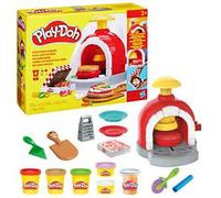Play-Doh Kitchen Creations La Pizzeria, playset con 6 vasetti di pasta modellabile e 8 accessori