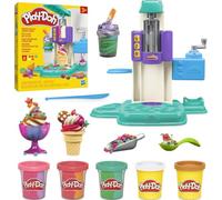 Play-Doh MES Glaces Arc-en-Ciel, Jouet Créatif avec Pâte à Modeler Bicolore, Machine à Crème Glacée et Accessoires, pour Enfants Dès 3 Ans
