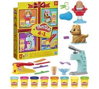 Play-doh, set 4 mini playset in 1 con colori classici