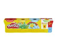 Play-doh - set 4 vasetti da 84 g - pasta da modellare