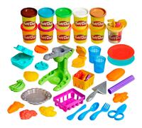 Play-Doh, Mercato Contadino, Playset con Cucina Giocattolo con 28 Accessori di Cibo Finto e 11 Colori, tra Cui Un Vasetto a Tema Frullato (Esclusiva Amazon)