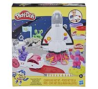Play-Doh Set di razzi con veicolo lunare, 8 accessori spaziali e 10 colori