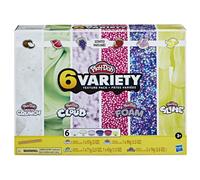 Play-Doh Slime Crystal Crunch Super Cloud e Foam Scented, confezione da 6 texture assortite, giocattolo tattile per bambini dai 3 anni in su, non