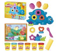 Play-Doh Hasbro, Starter Set Dinosauro Forme e Colori, Arti e Mestieri Creativi per Bambini e Bambine dai 2 Anni in su, Ottima Idea Regalo, Include 6 Vasetti di Pasta Modellabile e Accessori