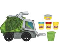 Play-Doh Wheels - Il Camioncino della Spazzatura, camion dei rifiuti giocattolo 2 in 1 con pasta da modellare atossica
