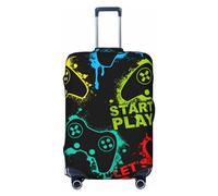 Play Game - Copertura per valigia, lavabile, alla moda, antigraffio, per valigia, motivo pesce persico negli Stati Uniti, XL, 1, Gioca Inizio Gioco, x-large