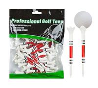 Play Golf Tees - Tee da golf in ABS per campo | 50 pezzi riduce l'attrito struttura a griffe palla attrezzature sportive per ibridi legni ferri da stiro allenamento quotidiano competizioni