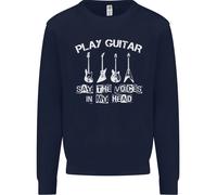 Play Guitar Dì Voci Nella Mia Testa Felpa Jumper Uomo