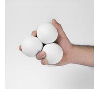 Play Juggling - Tris Palline da giocoliere per Giocoleria Modello MMX - Bianco, 150 g, 70 mm