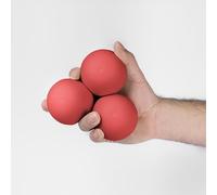 Play Juggling - Tris Palline da giocoliere per Giocoleria Modello MMX - Rosso, 150 g, 70 mm