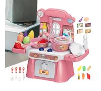 Play Kitchen Toys, Kitchen Game Set,13.58 Inches Size Light and Music Simulator, Preschool Learning Toy for Educational Activity, Boys Girls Christmas Birthday Party Home