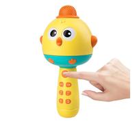 Play Microphone for Kids | 2 in 1 Chicken Shape Music Player | Rechargeable Musical Toys with LED Light,for Boys Girls Christmas Birthday Party Home Family Gathering