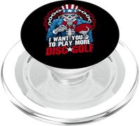 Play More Disc Golf Frolf Patriotic Goth USA Zio Sam Skull PopSockets PopGrip per MagSafe