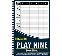 Play Nine Score Sheets: Large Print Score Pad for the Play Nine Golf Card Game|6" x 9"|160 Pages
