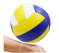 Play pallavolo soft per giochi/allenamento taglia 5 pallavolo in PVC morbido con fodera in gomma Leave a prova di blu e giallo e bianco per scuola, spiaggia, palla da palestra palla da pale