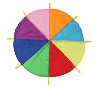 Play Paracadute with Handles - Cloth Pa | Rainbow Color Paracadute Toy to Develop Team Awareness, Group Team Toy for Kids and Adults; Perfect for Building Cooperation and Social Skills Play
