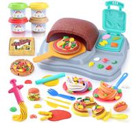 PLAY Pizza Plastilina Kitchen Creations, Set di Plastilina Creativa per la Pizza con strumenti per impasto, posate, macchina per la pasta, Pasta Pizza Giocattolo per Ragazzi & Ragazze 3+ Anni