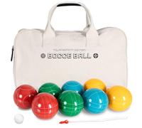 Play Platoon Set di bocce da gioco di dimensioni regolamentari, 107 mm, con 8 palline in poliresina dura di alta qualità, pallino, borsa per il trasporto con cerniera e corda di misurazione