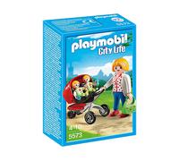 PLAY SET PLAYMOBIL City Life 5573 Carrello per Gemelli, Multicolore, 8 pezzi, Età 4-10