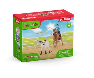 PLAY SET SCHLEICH Cowgirl Team Roping Fun, Multicolore, 9 parti, Età 3-8