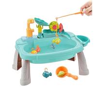 Play Sink Toy, Pretend Dishwasher Toy, 15,16 x 9,45 x 12,2 pollici Size Rule Tableware Set, Pretend Washing Game for Boys Age 3+ Kids Learning Fun, Home Nursery Kitchen Use, Blue