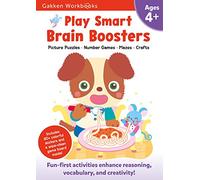 Play Smart Brain Boosters Age 4+: Pre-K Activity Workbook with Stickers for Toddlers Ages 4, 5, 6: Build Focus and Pen-control Skills: Tracing, Mazes, Alphabet, Counting(Full Color Pages)