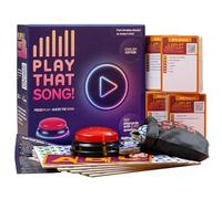 Play That Song! New Music Party Game - 500 playcards, 3000 Questions - Music Quiz Game with App, QR Code & Buzzer - Cheerful Hitstar Party Games for Adults (English)