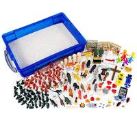 Play Therapy, starter kit portatile vassoio di sabbia con vassoio, sabbia e miniature