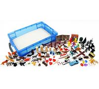 Play Therapy, starter kit portatile vassoio di sabbia con vassoio, sabbia e miniature