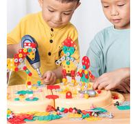 Play Toolboxs Puzzle a mosaico giocattolo Set di utensili a vite Cassetta degli