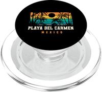 Playa Del Carmen Messico Retro Tramonto Palma Spiaggia Vibes PopSockets PopGrip per MagSafe