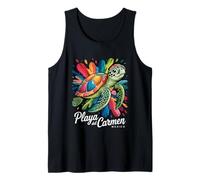 Playa del Carmen, Messico Tartaruga Marina Vernice Splatter Souvenir Canotta