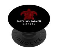 Playa del Carmen Messico tribale tartaruga marina oceano Art Design PopSockets PopGrip Adesivo