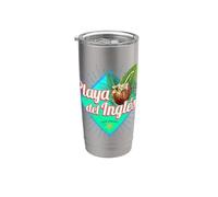 Playa del Ingles Gran Canaria Isole Canarie Spagna Souvenir Bicchiere termico in acciaio inox doppia parete