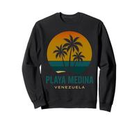 Playa Medina Venezuela Venezuelano Retro Tramonto Design Felpa