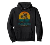 Playa Medina Venezuela Venezuelano Retro Tramonto Design Felpa con Cappuccio